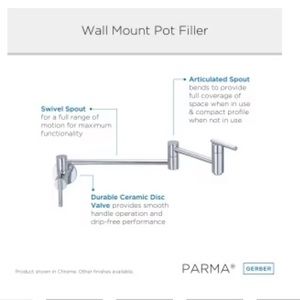 Danze by GERBER Parma Wall Mount Kitchen Pot Filler